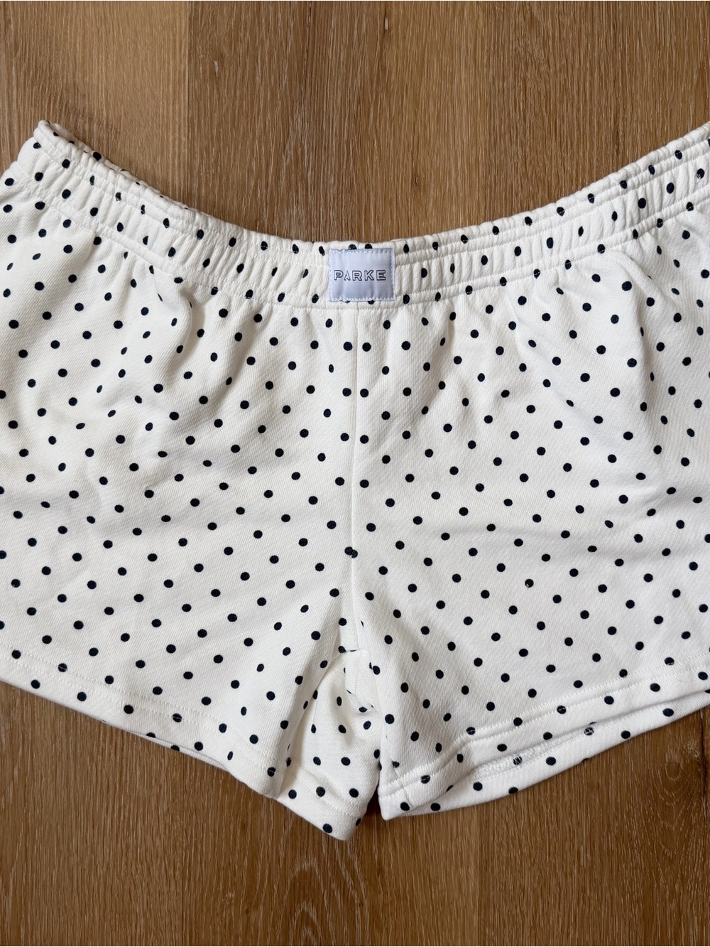 Parke NWT Polka Dots White and Navy Sleep Shorts